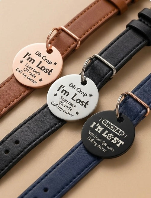 MYLUCKYTAG QR Code Stainless Steel Pet ID Tag